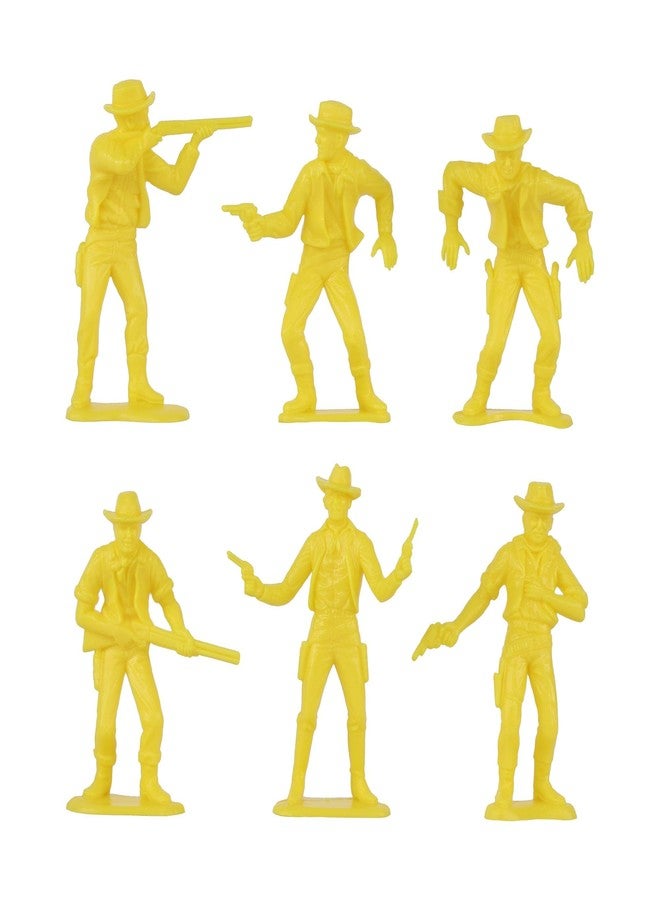 Tim Mee Toy TimMee Cowboys & Indians Plastic Figures - 40pc Red & Yellow Playset - US Made - Image 4